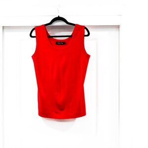 MISOOK Medium Bright Red Knit Sleeveless Tank